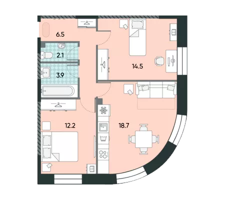 2 комнатные квартиры в ЖК ЗИЛАРТ по цене со скидкой от застройщика ЛСР